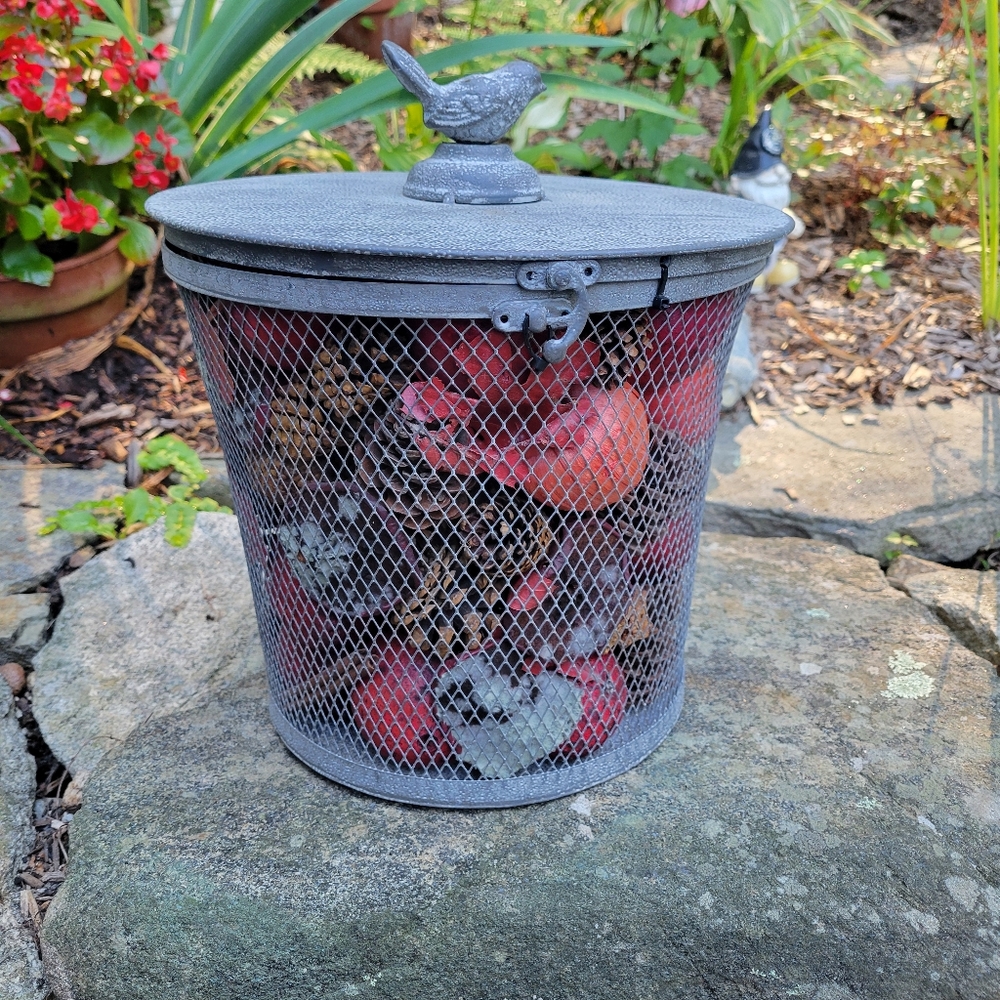 Vintage Metal Large Potpourri Holder (No Potpourri Included)